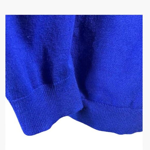 Vintage Ellen Tracy Royal Blue Sweater Toggle Close Size M EUC - Picture 5 of 12